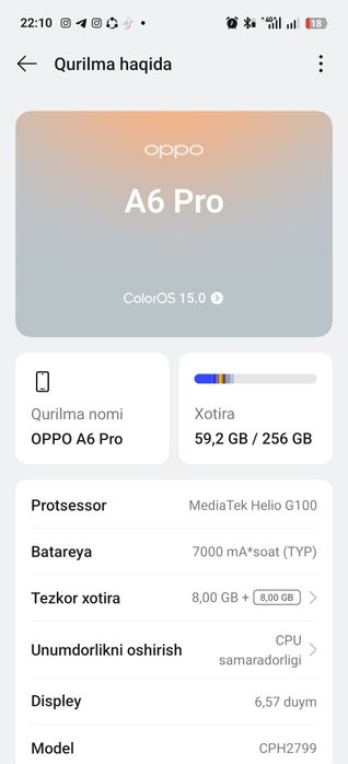 Sotiladi OPPO A6 PRO