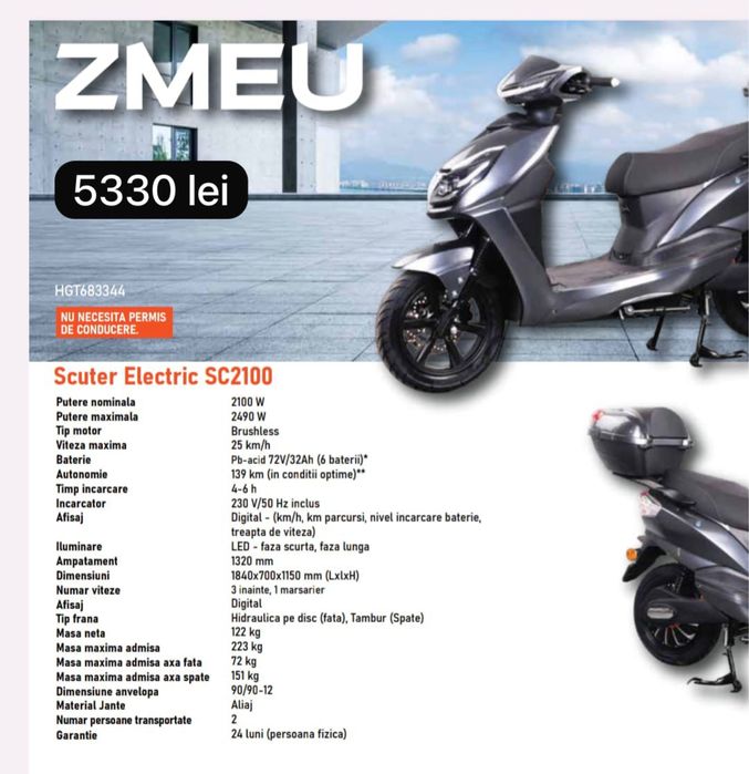 Scuter electric diferite modele