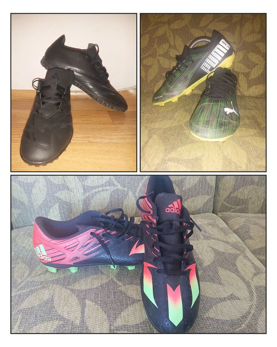 Футболни обувки Adidas и Puma и футболни обувки за изкуствен терен Adi