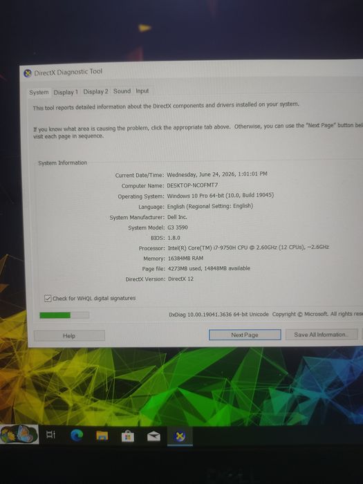 Vând laptop gaming dell, i7 gen 9, gtx 1660 6gb