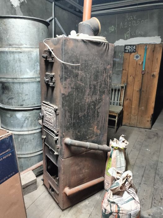 Печка уголь - газ