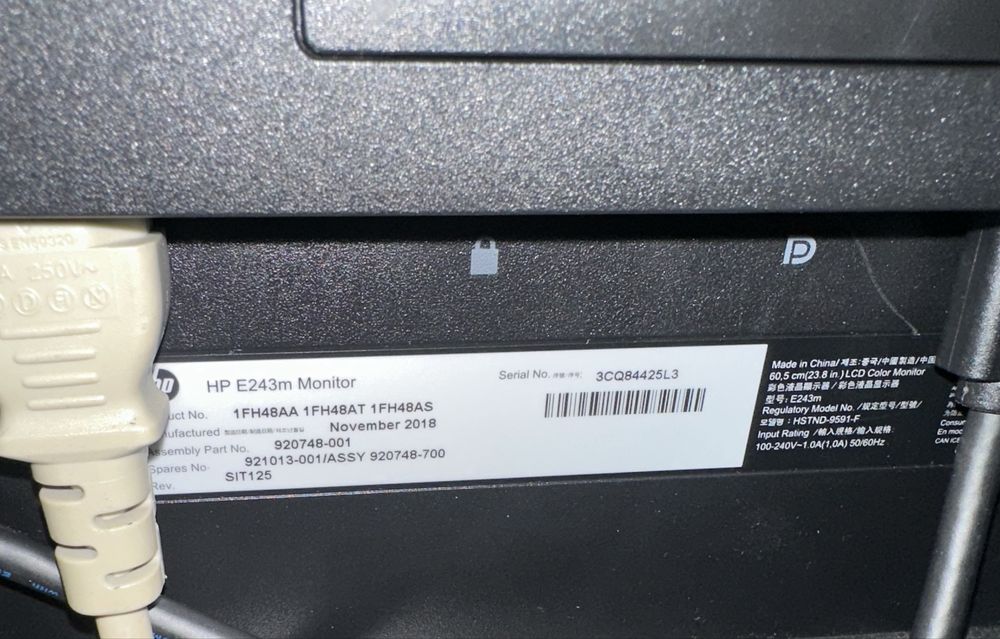 Monitor IPS 24 inch Full HD HP E243M