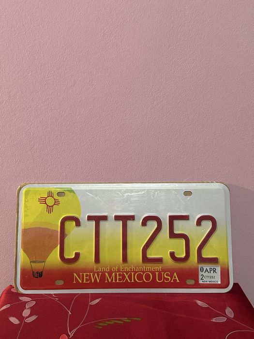 Plăcuță de înmatriculare New Mexico, SUA – Model cu Balon cu Aer Cald