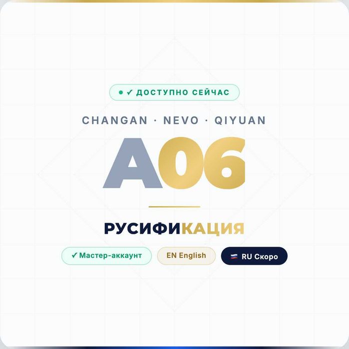 Changan Nevo Qiyuan A06 - Мастер-аккаунт + English уже сейчас.