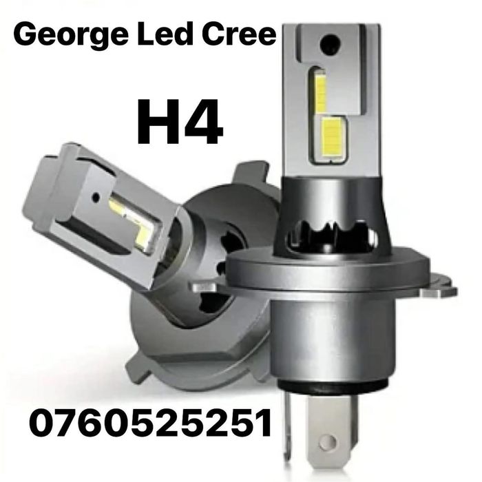 Set Doua Becuri Led H4 Cu Doua Faze 36000Lm/200W/6000K