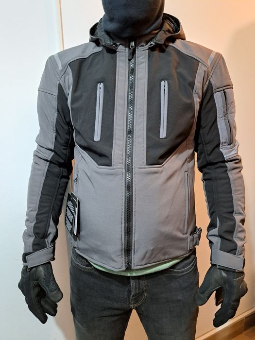 Geaca moto Softshell Lima Grey cu protectii marimi M, L, XL, 2XL, Noua