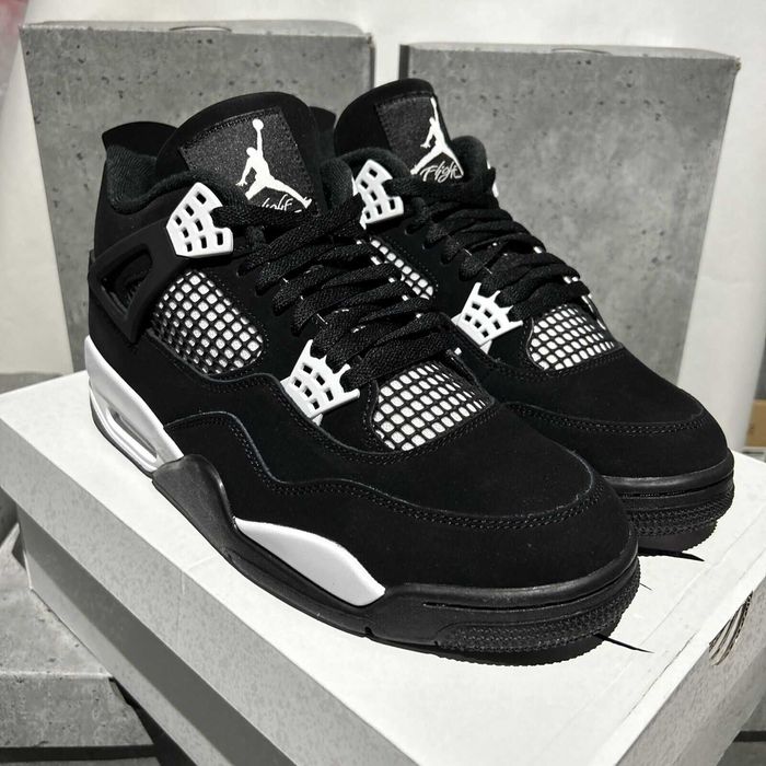 #NOU# Nike Air Jordan 4 Retro White Thunder - Livrare Cu Verificare -