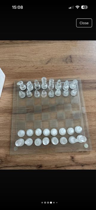 Sah de sticla - piese si tabla de sticla