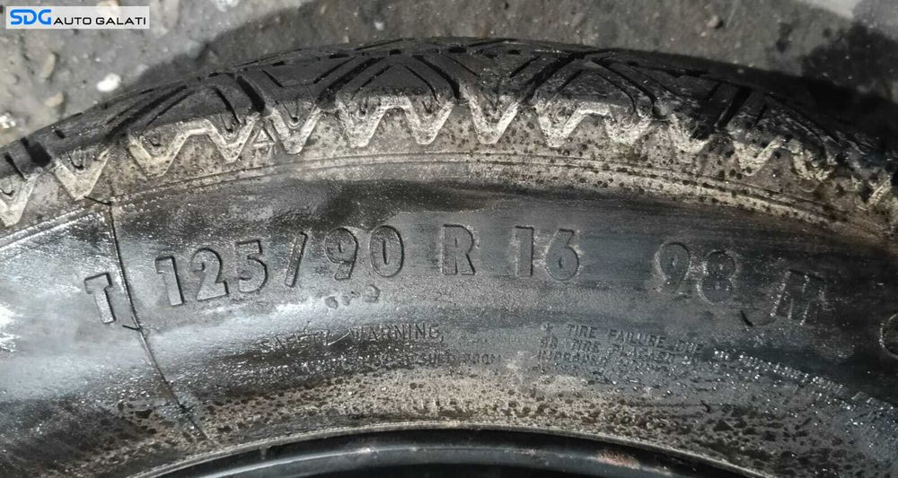 Roata Janta Rezerva Slim T 125 90 16 R16 3.50Bx16H2 ET17 Mercedes Clasa C Class W203 2001 - 2007 Cod 2094000402 [M9390]