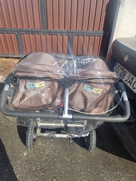 Căruț gemeni, nu este nou, stare bună, ușoare semne de uzura