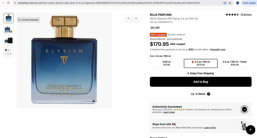 Roja Elysium EDP Original