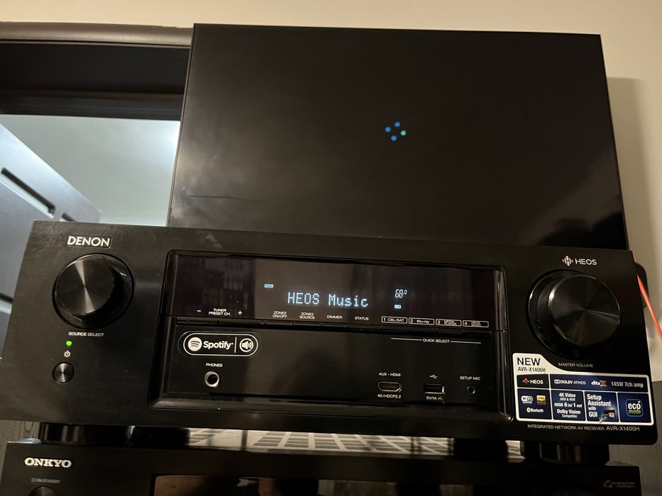 Receiver Denon AVR-X1400H 4K/7.2/Arc/Bluetooth/Spotify:Airplay/Wifi/usb etc.