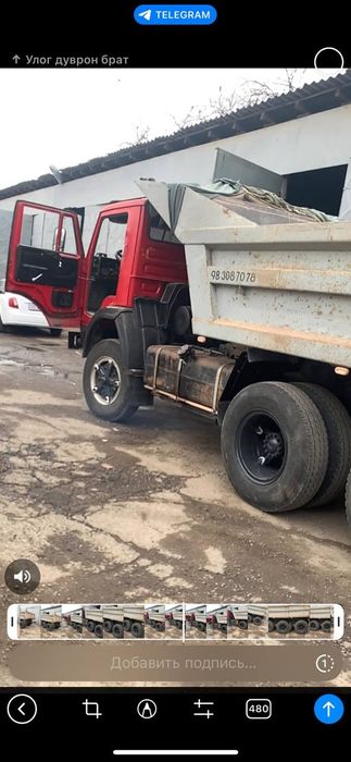 Сотилади Камаз самосвал 5511 ишлаб чикарилган йили 1984