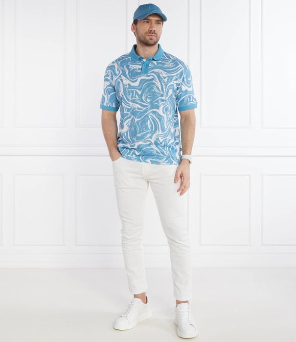 Мъжка поло тениска BOSS Allover Ocean Polo T-shirt размери L, XL