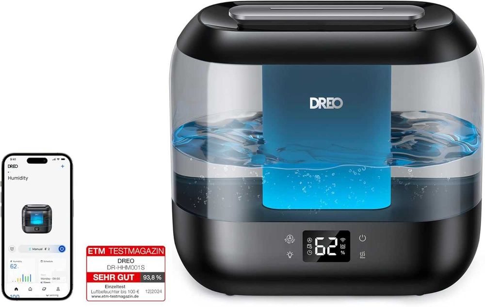 Овлажнител Dreo Smart 4л., Помещения до 27м2.
