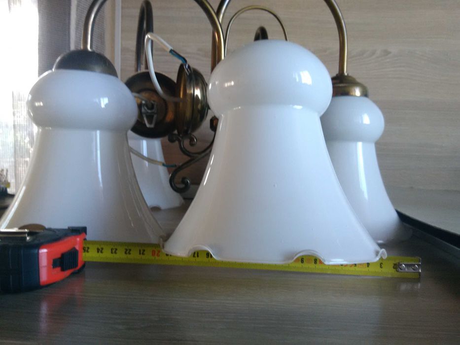 Масивни месингови аплици лампи за стена три чифта