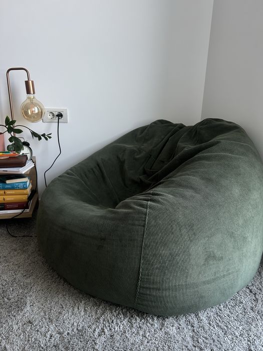 Fotoliu Bean Bag verde/khaki
