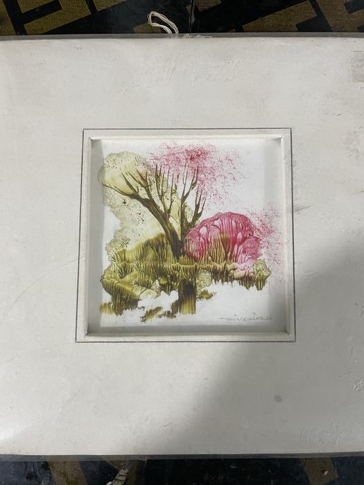 Tablou original semnat – tehnică mixtă, lucrare unicat, ramă inclusă