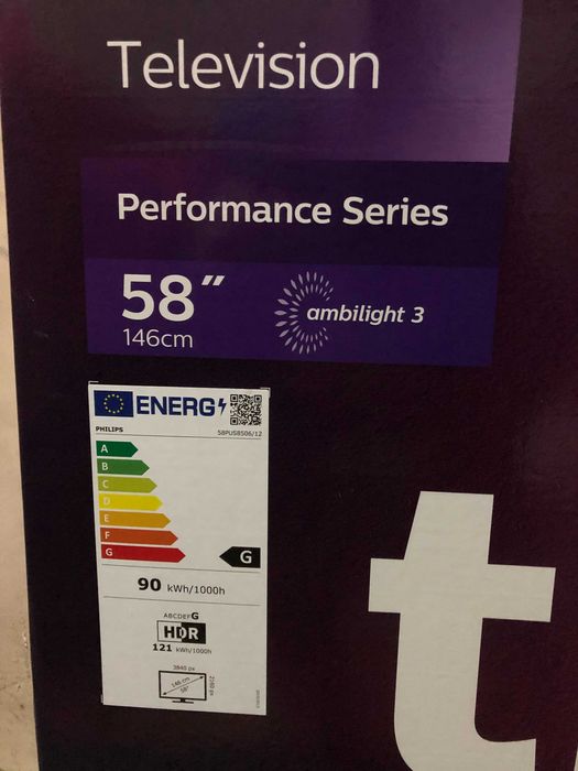 Телевизор PHILIPS TV LCD THE ONE Abilight 3 58" 146см. нов с дефект!