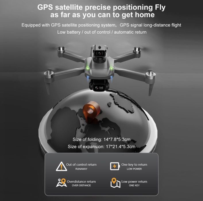 Drona profesionala 4K K998 GPS H6 FPV, HD,evita obstacole,5G,3 baterii