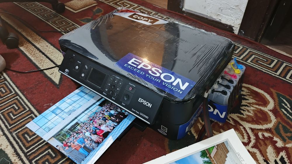 Epson 535 yangi 6 ta rangli KOPIYA_SKANNERLI dyuzi 100% Idialni WiFili