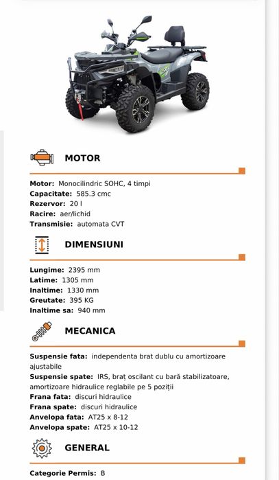 Vand ATV Linhai 650 ProMax