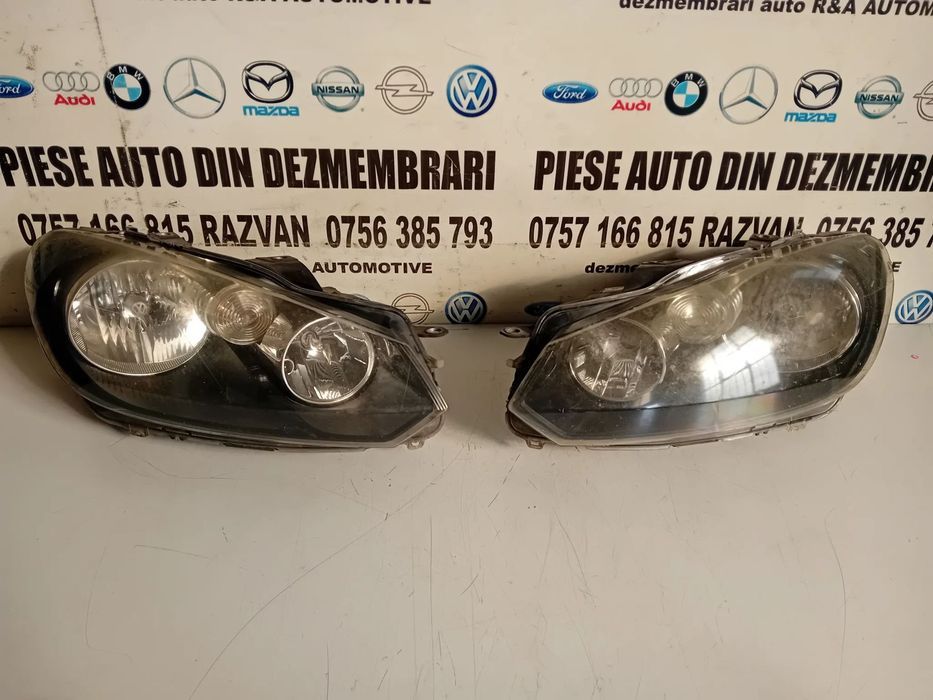 Faruri Far Stanga Dreapta Halogen Vw Golf 6 VI Volan Stanga Cod 5K1941005M 5K1941006M 2008-2013