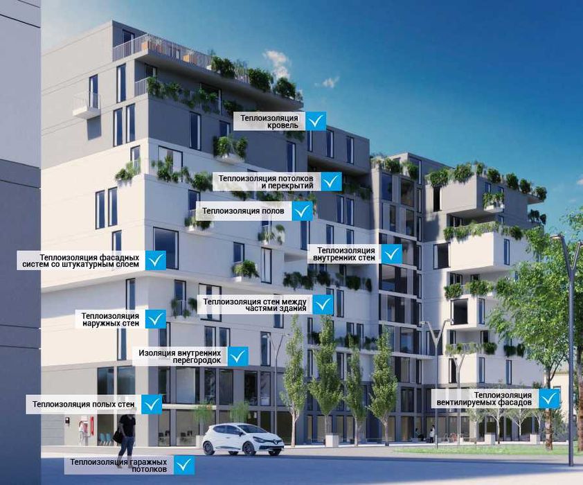 Минераловатная теплоизоляция KNAUF на основе базальта 100 кг/м3