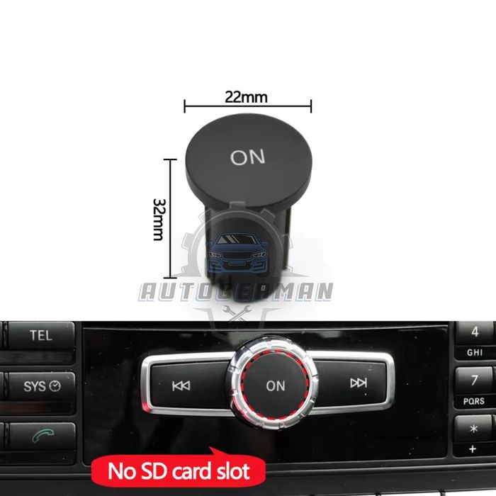Бутон за радио ON вкючване W204 на CD changer CarPlay различни размери