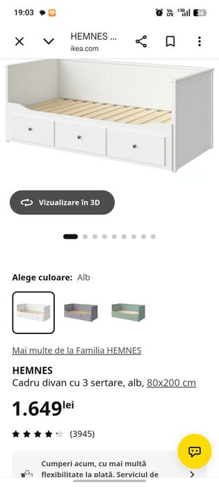 Pat hemnes Ikea și 2 saltele dreamzone