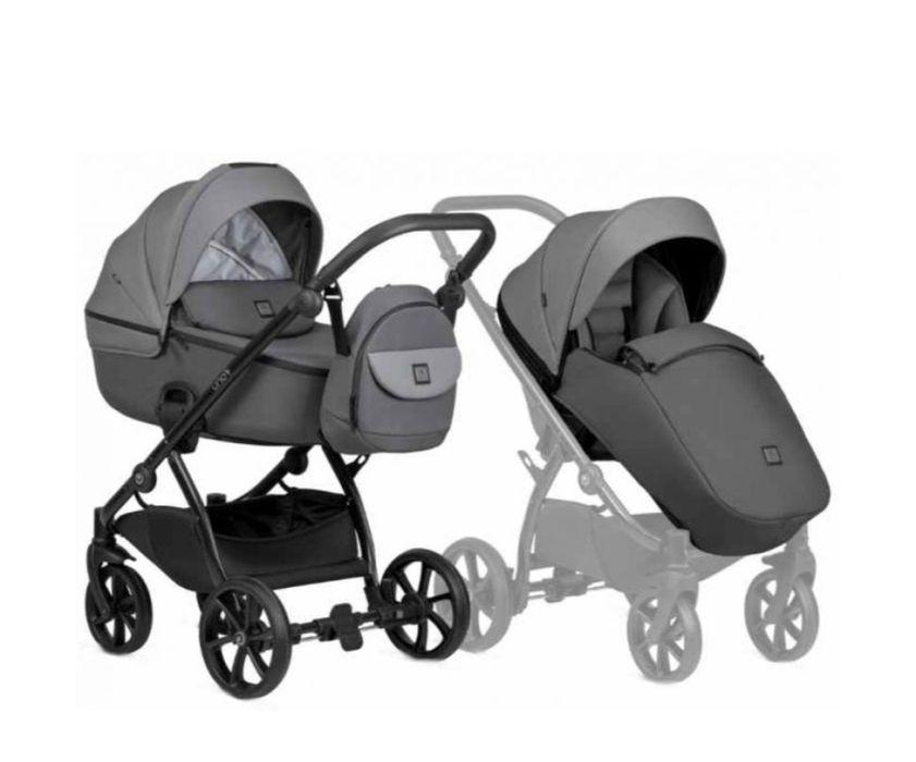 Бебешка количка 2 в 1 Tutis - UNO 5+, Grey