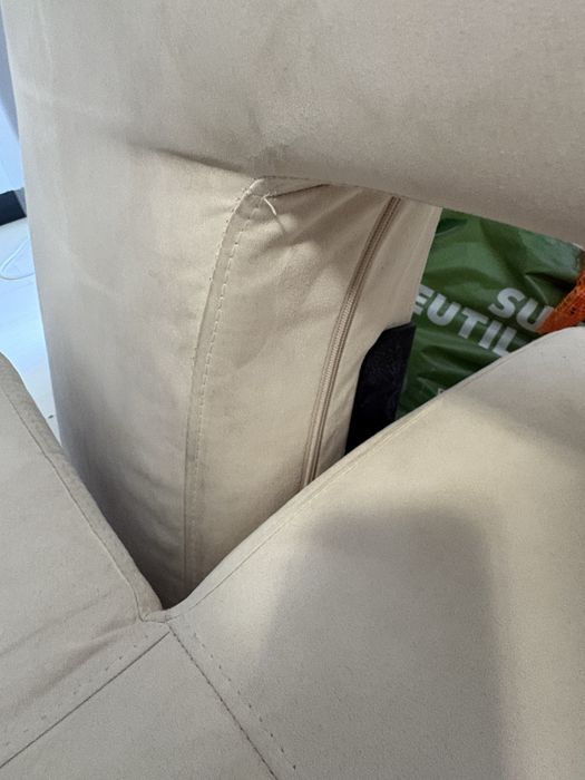 Canapea extensibilă 2m, husă detașabilă, modernă , crem deschis