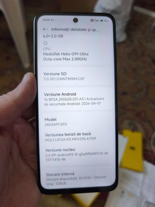 Vând telefon Poco m6 4g 128g memorie