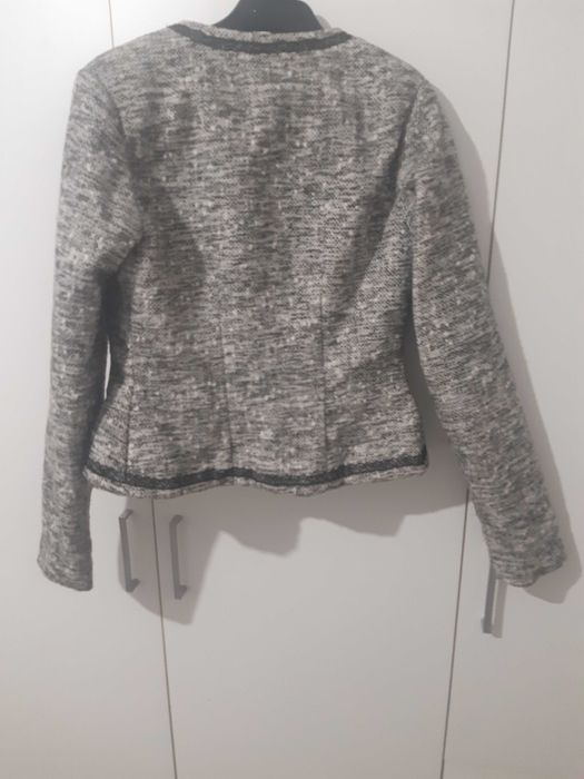 Sacou Chanel alb-negru pepit