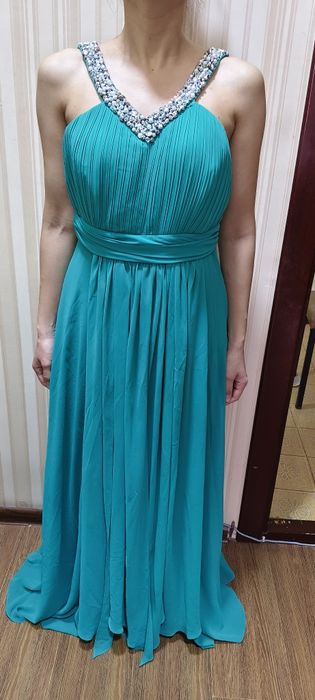 Платье вечернее бирюзовое