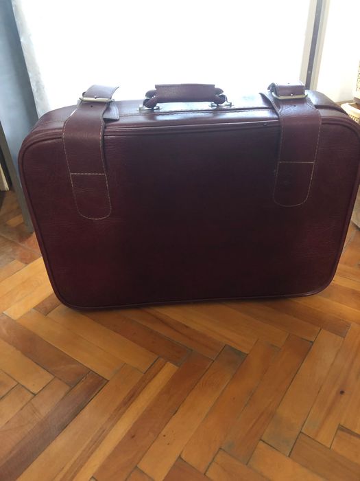 Geanta/Geamantan Piele Vintage Mare Incapator Colectie Vechi