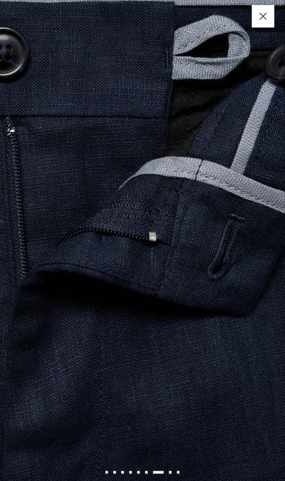 Pantalon in 100% bleumarin Mango