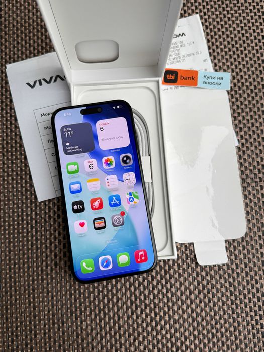 НОВ! 24М Гар. iPhone 16 Pro MAX Лизинг от 76лв/м Black Titanium 256GB