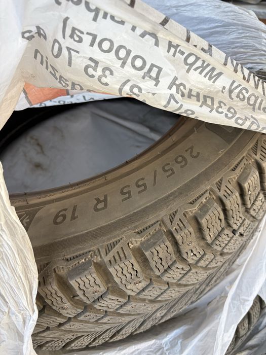 265/55/19 MICHELIN зимние шипы 2022 год комплект резины 4шт