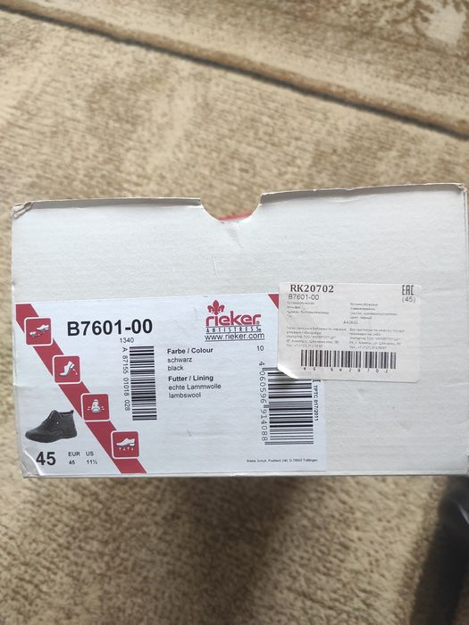 Ботинки шикарные  высокие Riеker оригинал продам