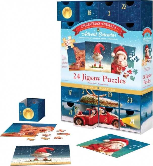 Calendar de Advent cu puzzle Eurographics 24 x 50 piese