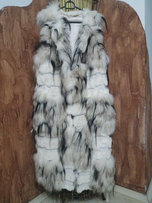 Vestă blană naturală vulpe