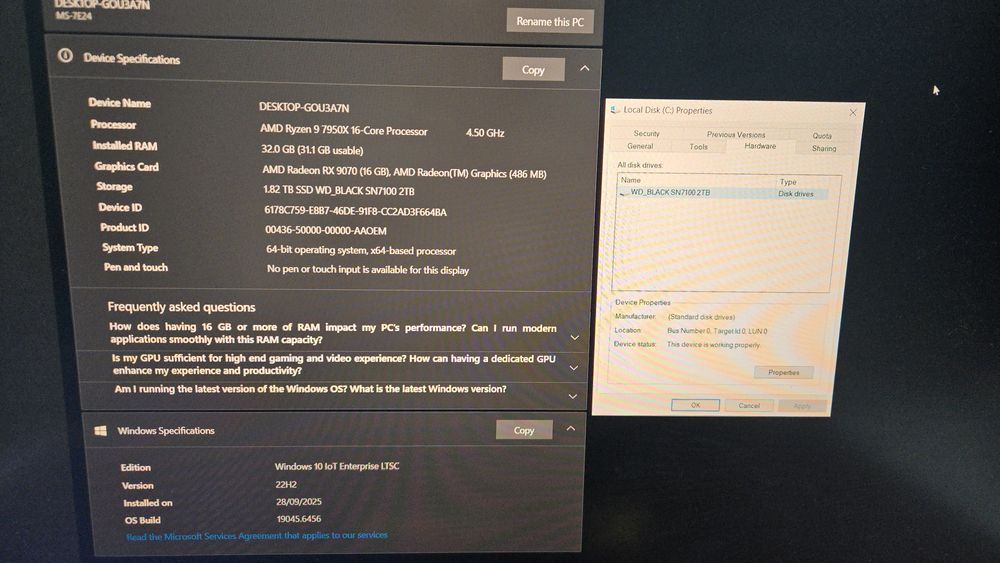 Pc gaming Ryzen 9 rx 9070 32gb ram