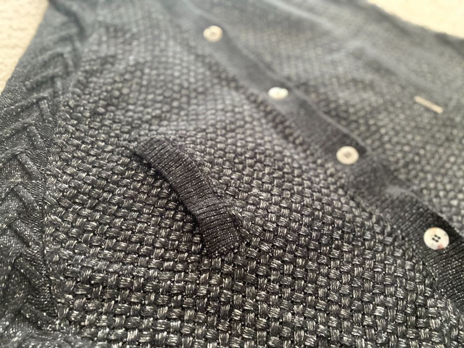 Пончо GUESS, черно с метални нишки