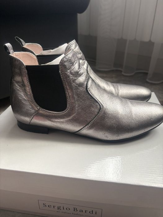Дамски боти Sergio Bardi Челси естествена кожа