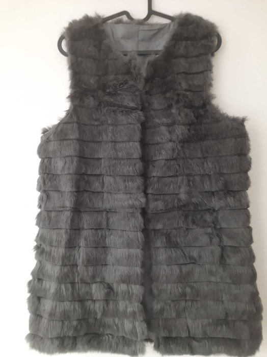 Сив пухен елек размер s/m