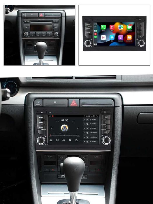 Navigatie Android 14 AUDI A4 B6 B7 Carplay Waze YouTube + CAMERA