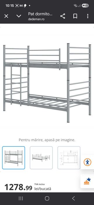 Vând pat supraetajat