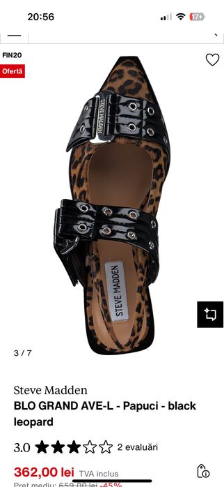 Sandale STEVE MADDEN leopard noi 40