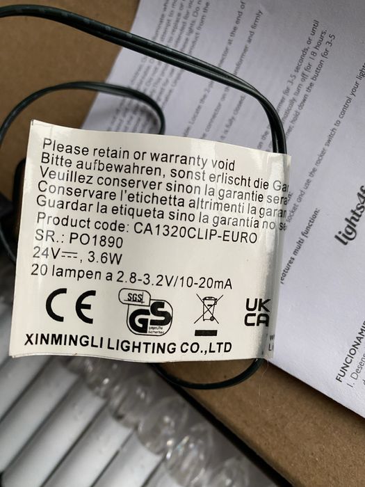 Instalatie brad 20 lumanari led noua